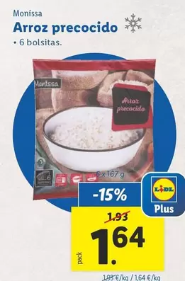 Oferta de Monissa - Arroz Precocido por 1,64€ en Lidl