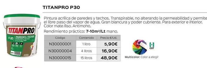 Oferta de Titanpro -  P30 por 5,9€ en Isolana
