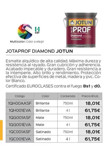 Oferta de Jotun - Jotaprof Diamond  por 61,75€ en Isolana