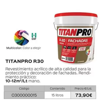 Oferta de Titanpro - R30 por 73,9€ en Isolana