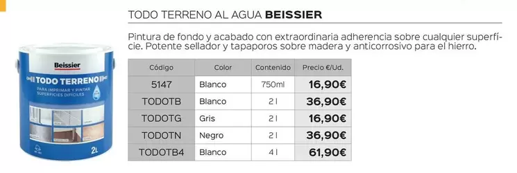 Oferta de Beissier - Todo Terreno Al Agua por 16,9€ en Isolana