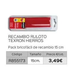 Oferta de Recambio Ruloto Hierros por 3,49€ en Isolana