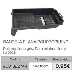 Oferta de Bandeja Plana Polipropileno por 0,95€ en Isolana
