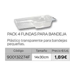 Oferta de Pack 4 Fundas Para Bandeja por 1,89€ en Isolana