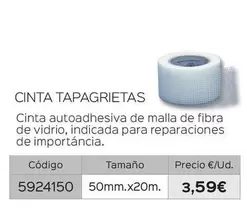 Oferta de Cinta Tapagrietas por 3,59€ en Isolana