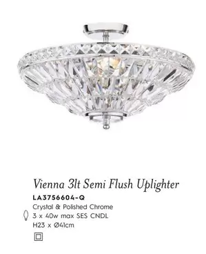 Oferta de Crystal - VIENA 3L semi flush uplighter en Laura Ashley
