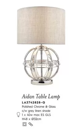 Oferta de Chrome - Aidan Table Lamp en Laura Ashley