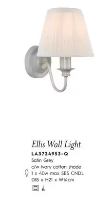 Oferta de Ellis Wall Light en Laura Ashley