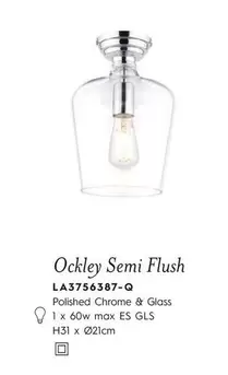 Oferta de Chrome - Ockley Semi Flush en Laura Ashley