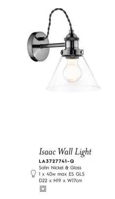 Oferta de Glass - Isaac Wall Light en Laura Ashley