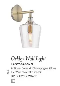 Oferta de Glass - Wall Ockley Wall Light La3756460-Q en Laura Ashley