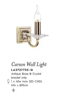 Oferta de Crystal - Carson Wall Light La3727735-q en Laura Ashley