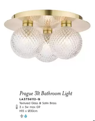 Oferta de Glass - Prague 3lt Bathroom Light en Laura Ashley