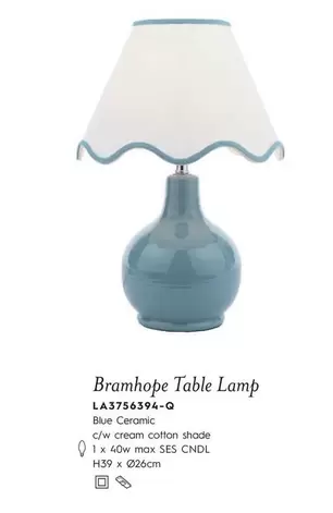 Oferta de Blue - Brazinopa Table Lamp en Laura Ashley