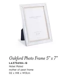 Oferta de Oakford Photo Frame 5" X 7" en Laura Ashley