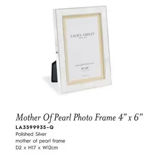 Oferta de Mother Of Pearl Photo Frame 4"x6" en Laura Ashley