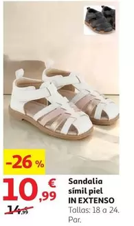 Oferta de In Extenso - Sandalia Simil Piel por 10,99€ en Alcampo