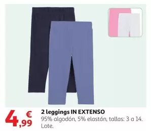 Oferta de In Extenso - 2 Leggings por 4,99€ en Alcampo