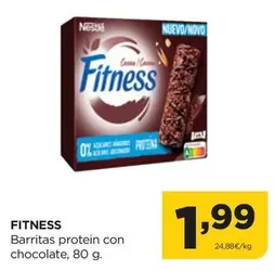 Oferta de Nestlé - Fitness Barritas Protein Con Chocolate por 1,99€ en Alimerka