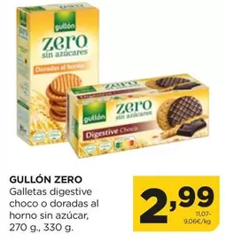 Oferta de Gullón - Galletas Digestive Choco O Doradas Al Horno Sin Azucar por 2,99€ en Alimerka