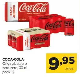 Oferta de Coca-Cola - Original, Zero O Zero Zero por 9,95€ en Alimerka