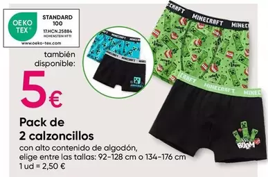 Oferta de Standard - Pack De 2 Calzoncillos por 5€ en Pepco