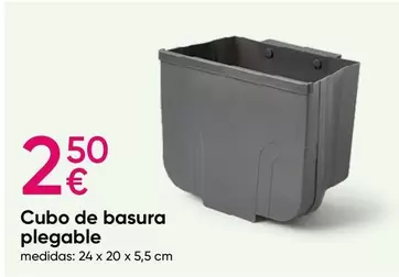 Oferta de Cubo De Basura Plegable por 2,5€ en Pepco