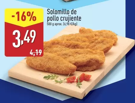 Oferta de Solomillo De Pollo Crujiente por 3,49€ en ALDI