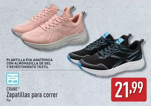 Oferta de Crane - Zapatillas Para Correr por 21,99€ en ALDI