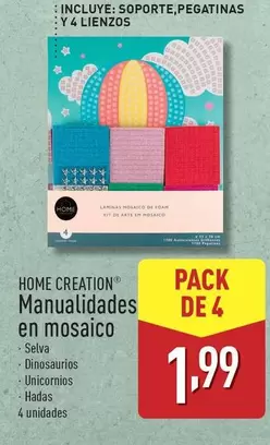 Oferta de Home Creation - Manualidades En Mosaico por 1,99€ en ALDI