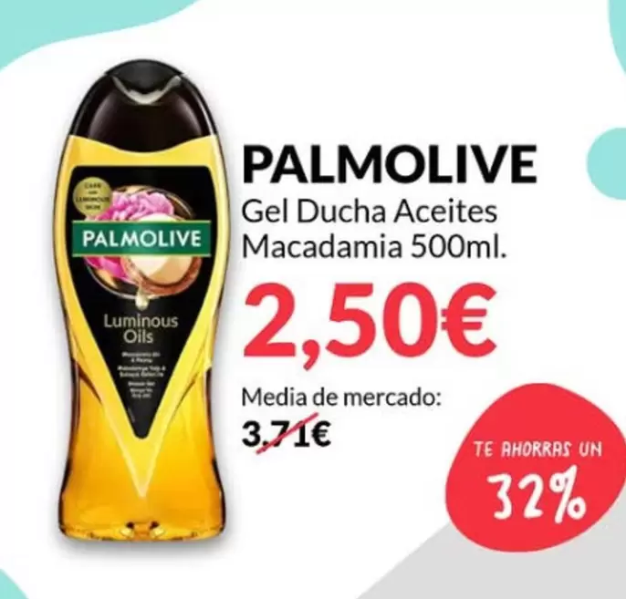 Oferta de Palmolive - Gel Ducha Aceites Macadamia por 2,5€ en PrimaPrix