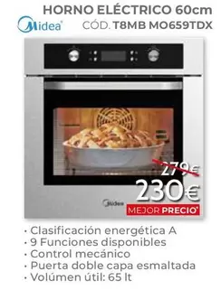 Oferta de Midea - Horno Electrico 60Cm por 230€ en Mondo Convenienza