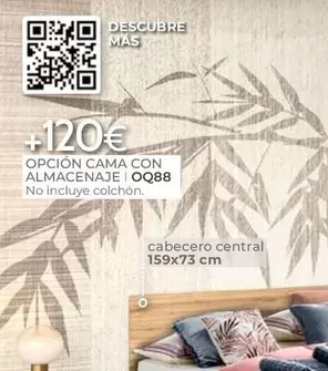 Oferta de  Opción Cama Con Almacenaje por 120€ en Mondo Convenienza