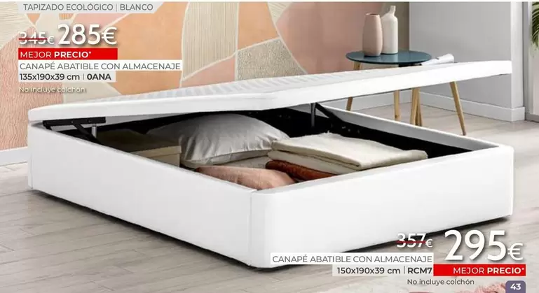 Oferta de Canapé Abatible Con Almacenaje  por 295€ en Mondo Convenienza