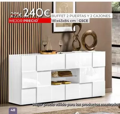 Oferta de Buffet 2 Puertas Y 2 Cajones por 240€ en Mondo Convenienza