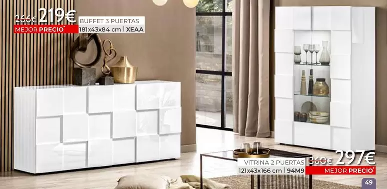 Oferta de Vitrina 2 Puertas por 297€ en Mondo Convenienza