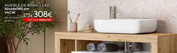 Oferta de Mueble De Bano + Led por 308€ en Mondo Convenienza