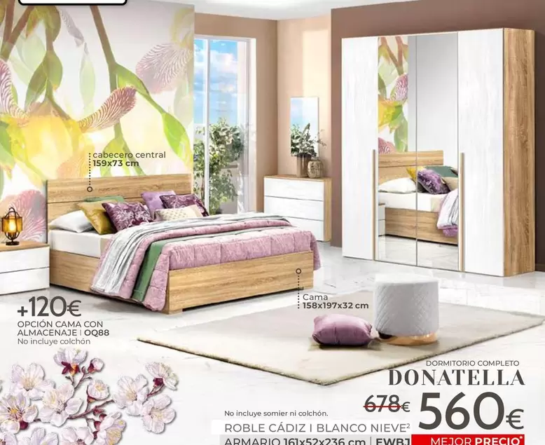 Oferta de Dormitorio Completo Donatella por 560€ en Mondo Convenienza