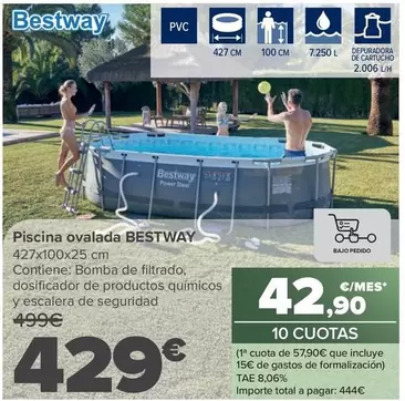 Oferta de Bestway - Piscina Ovalada  por 429€ en Carrefour