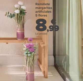 Oferta de Ramillete Margaritas Artificiales 5 Flores por 8,99€ en Carrefour