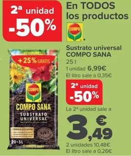 Oferta de Compo Sana - Sustrato Universal  por 6,99€ en Carrefour