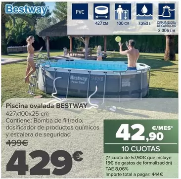 Oferta de Bestway - Piscina Ovalada  por 429€ en Carrefour