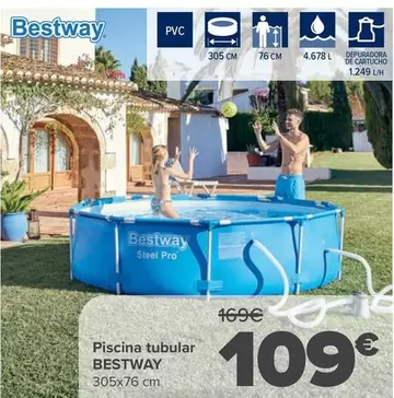 Oferta de Bestway - Piscina Tubular  por 109€ en Carrefour