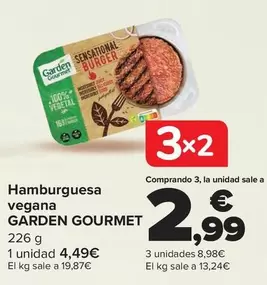 Oferta de Garden Gourmet - Hamburguesa Vegana   por 4,49€ en Carrefour