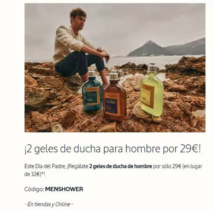 Oferta de  Geles De Ducha Para Hombre por 29€ en L'Occitane