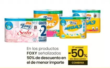 Oferta de Foxy - En Los Productos Senalizados 50% De Descuento En El De Menor Importe en Eroski