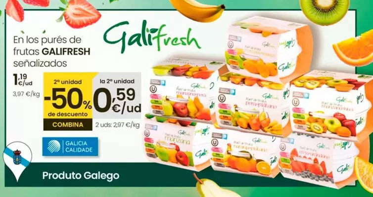 Oferta de Galifresh - En Los Purés De Frutas  por 1,19€ en Eroski