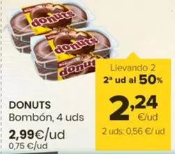 Oferta de Donuts - Bombon, 4 Uds por 2,99€ en Autoservicios Familia