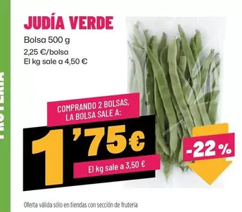 Oferta de Judia Verde por 1,75€ en Ahorramas