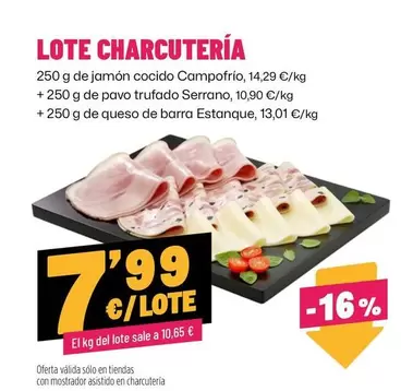 Oferta de Lote Charcuteria por 7,99€ en Ahorramas